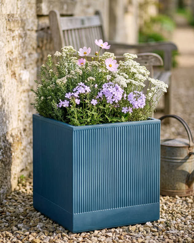 Agri Blue Ribbed Planter Collection - Image 4