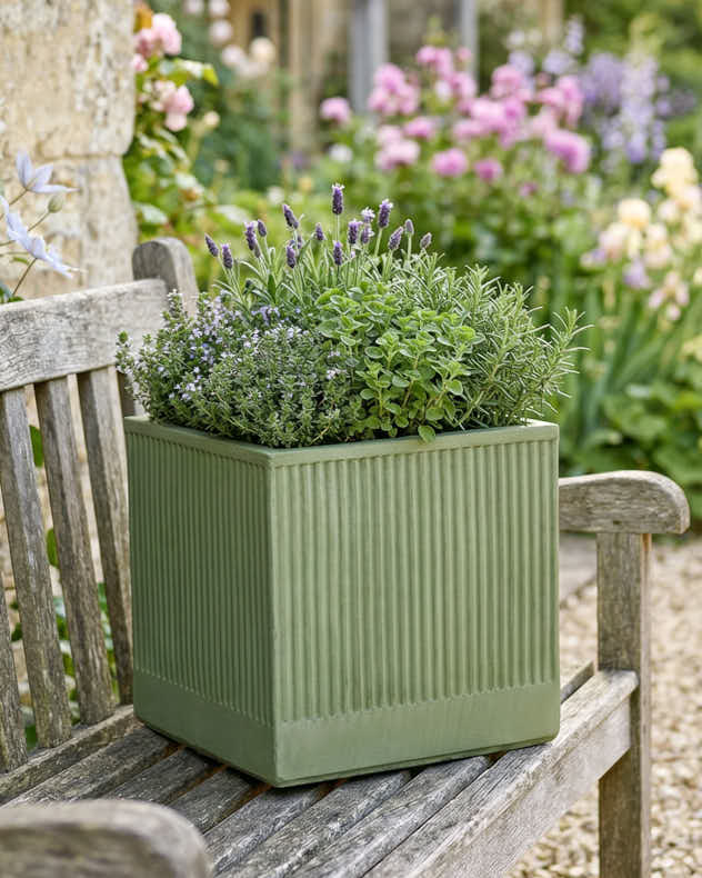 Agri Green Ribbed Planter Collection - Image 2