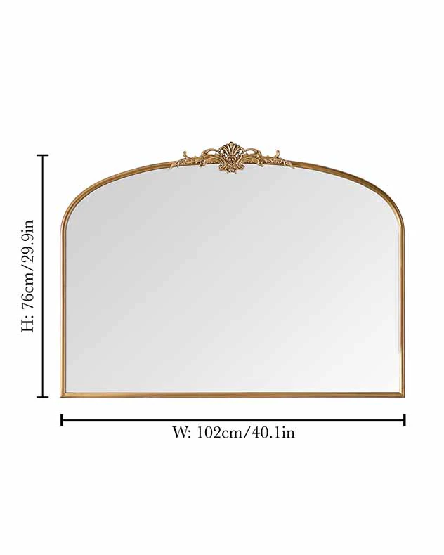 Alzonne Ornate Half Mirror 76cm x 102cm - Image 5