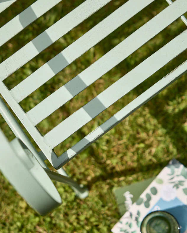 Arette Green Iron Garden Bench - Image 4