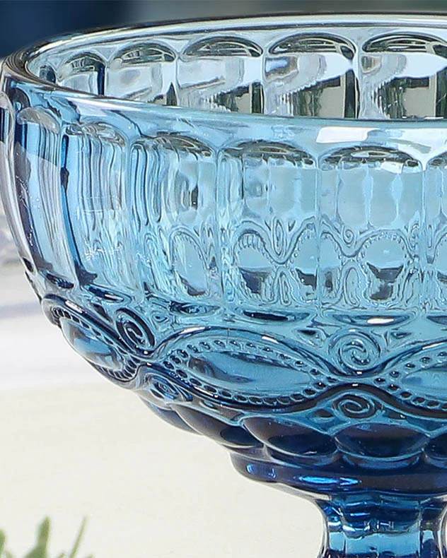 Aurielle Sapphire Glass Dessert Bowl - Image 4