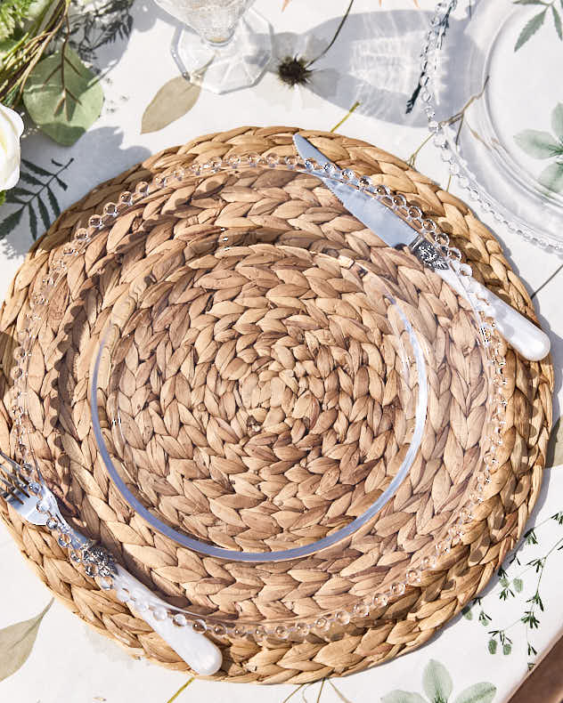 Bella Perle Beaded Glass Charger Plate - Image 5