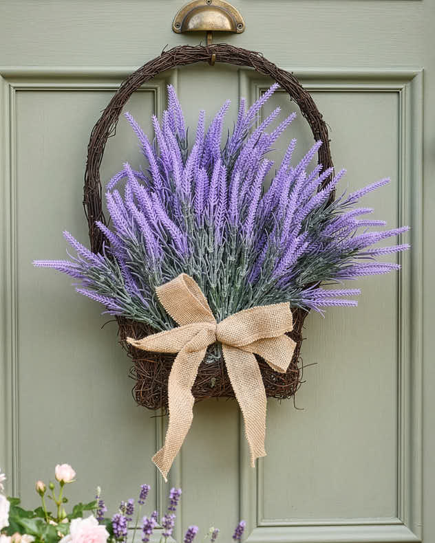 Bellegarde Lavender Floral Basket - Image 3