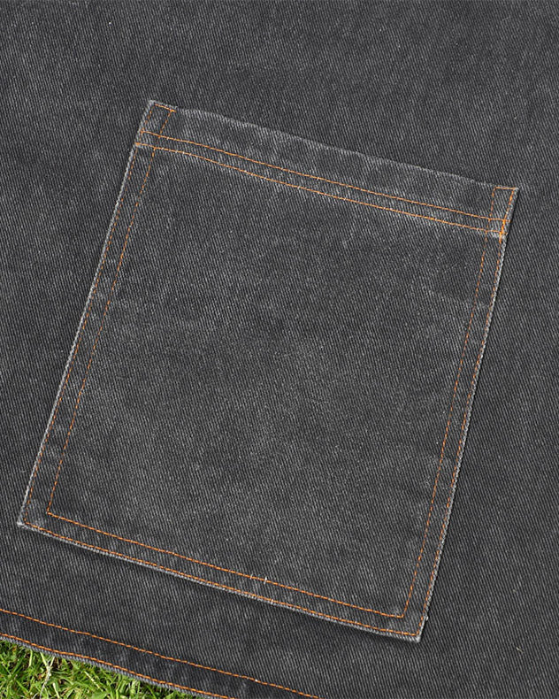 Black Denim Effect Waist Apron - Image 2