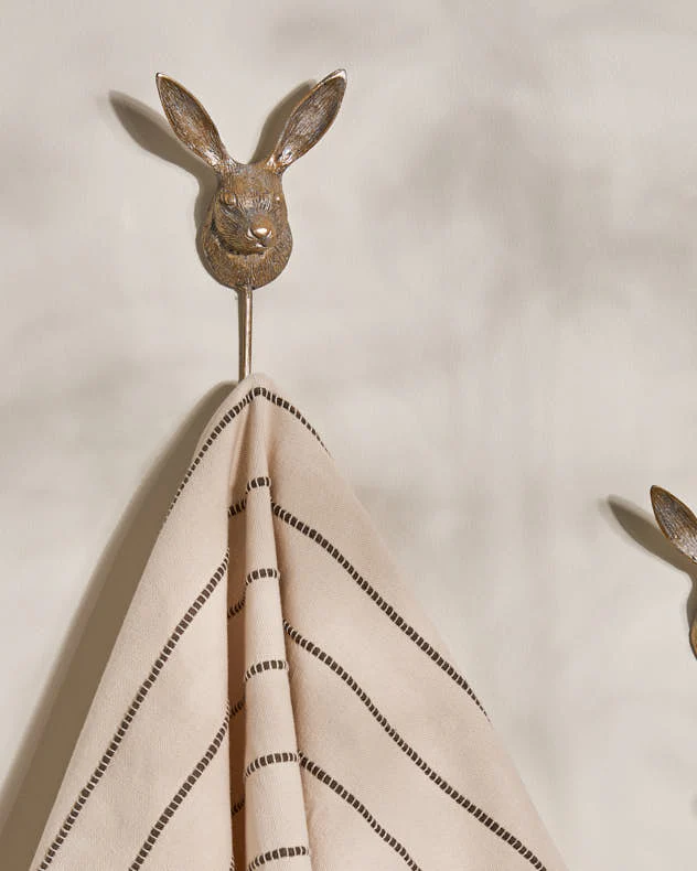 Brass Effect Metal Hare Wall Hook - Image 4