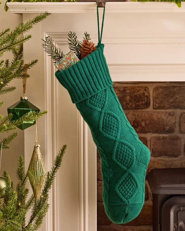 Cable Knit Christmas Stockings - Image 3