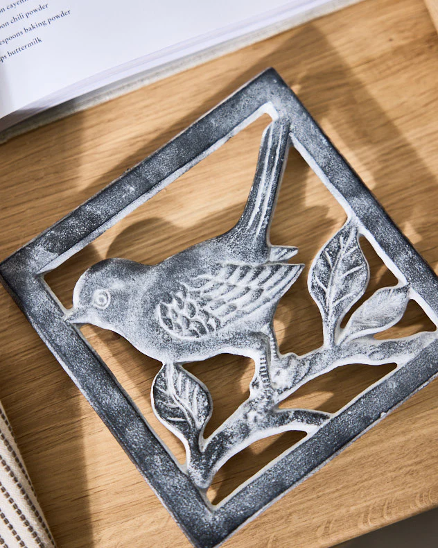 French Grey Bird Trivet - Image 4
