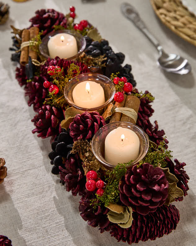 Cinnamon Pine Candle Holders - Image 2