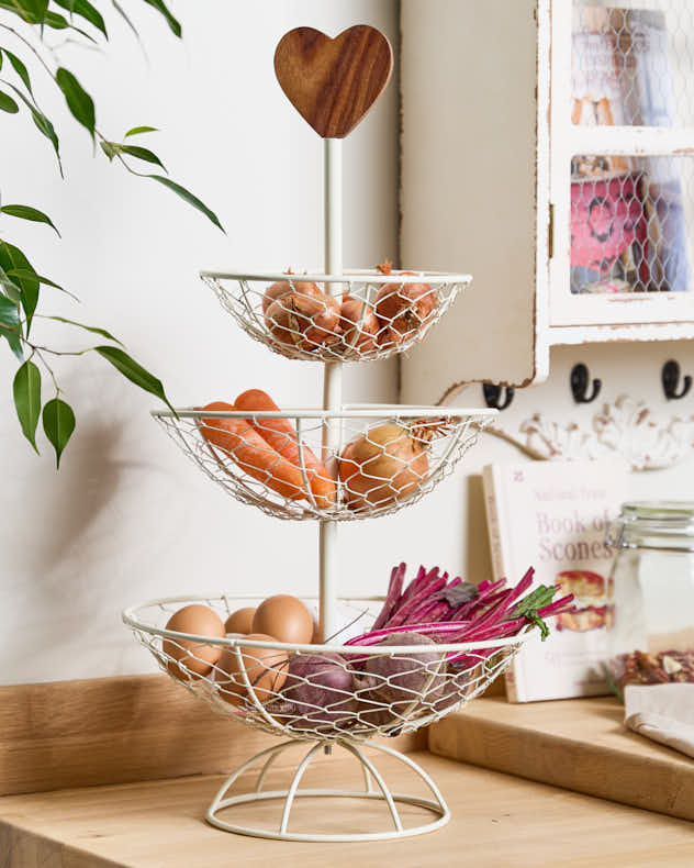 Country Cream Vegetable Rack - Image 3