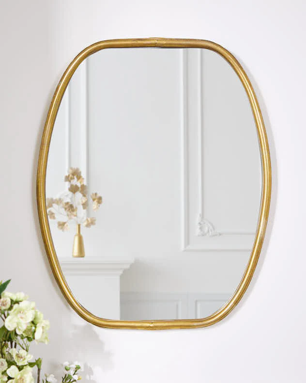 Distressed Gold Wall Mirror 49cm x 39cm - Image 3