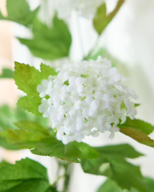Faux White Viburnum Floral Spray - Image 2