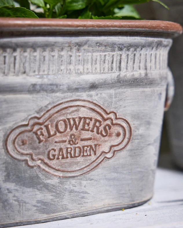Flowers & Garden Metal Planters - Image 2