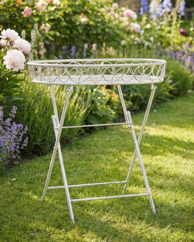 Folding Slatted Garden Table - Image 3