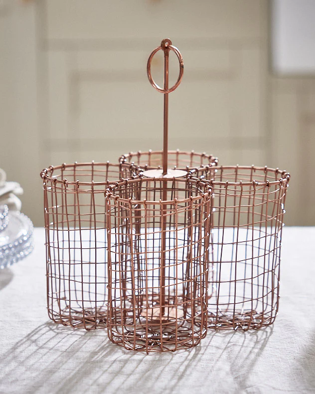 Copper Wire Cutlery Holder - Image 3