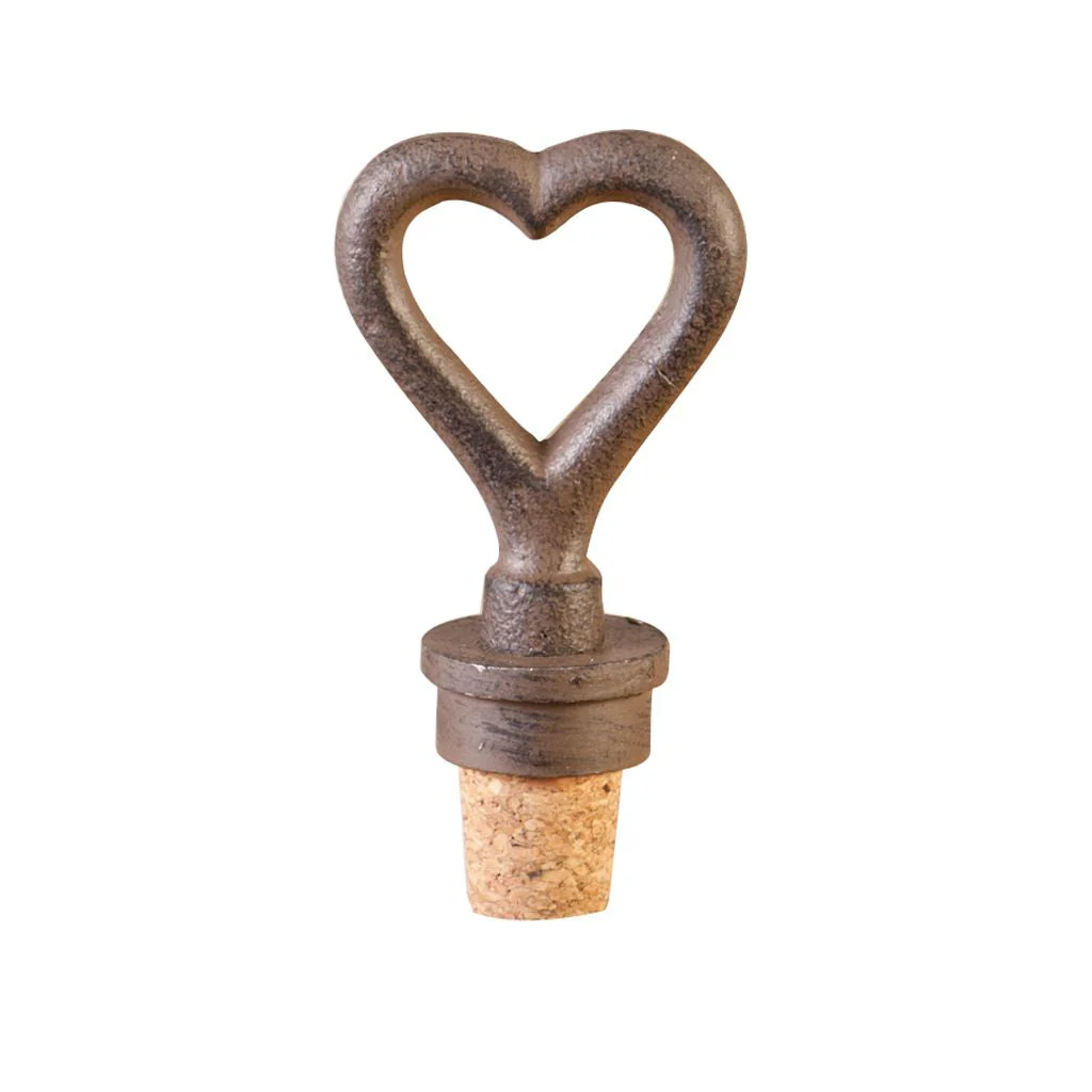 Cast Iron Heart Bottle Stopper - Image 2