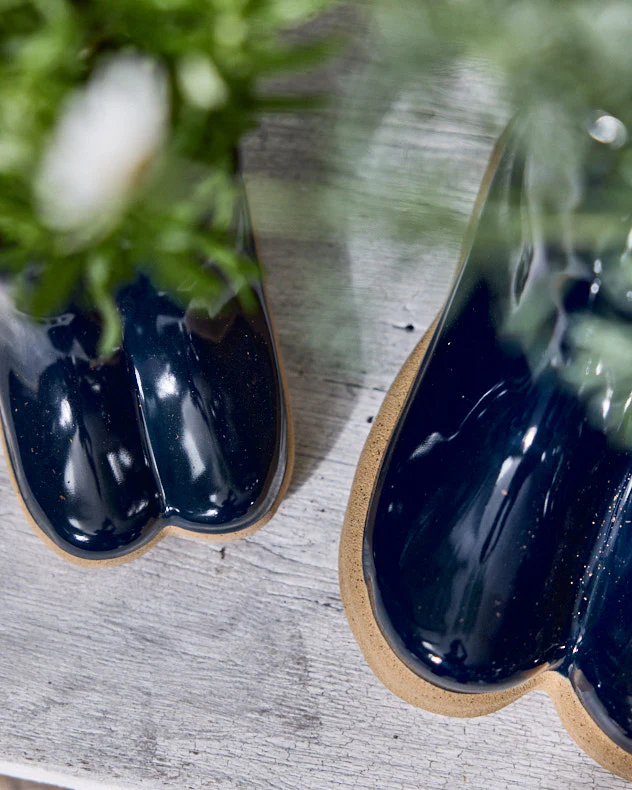 Little & Large Dark Blue Welly Boots Planter Set - Image 3