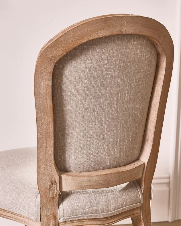 Set of 2 Loire Linen Dining Chairs - Image 5