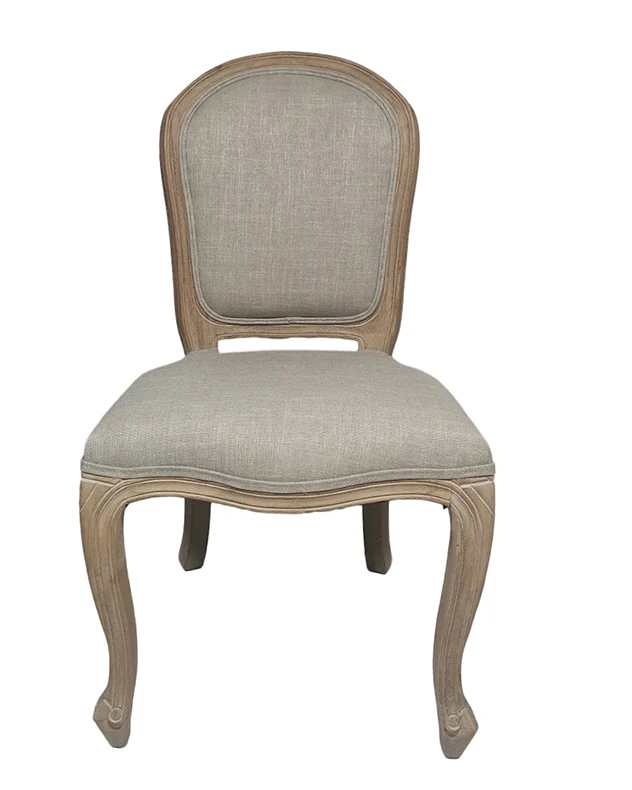 Set of 2 Loire Linen Dining Chairs - Image 9