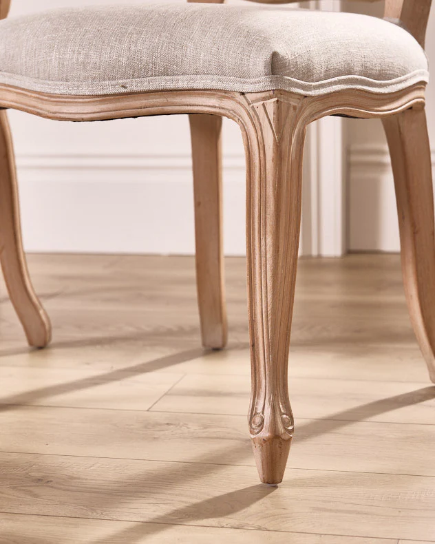 Set of 2 Loire Rattan Back Dining Chairs - Image 4