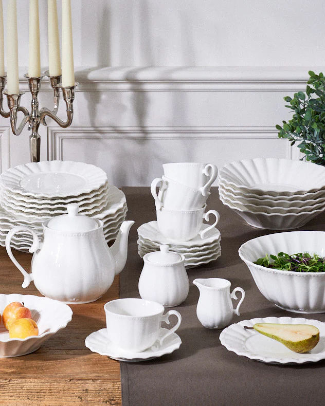 Mysa White Porcelain Salad Bowl - Image 3