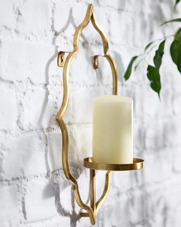 Gold Wall Mounted Candle Holder - Image 4