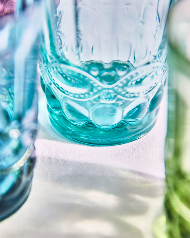 Palazzo Set of 4 Embossed Glass Tumblers - Image 3