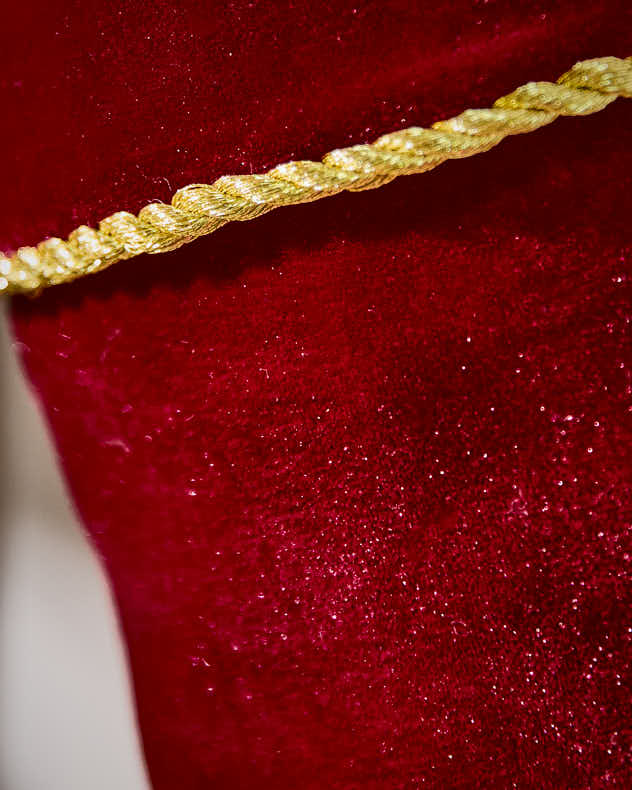 Personalised Knightsbridge Red Velvet Stocking - Image 4
