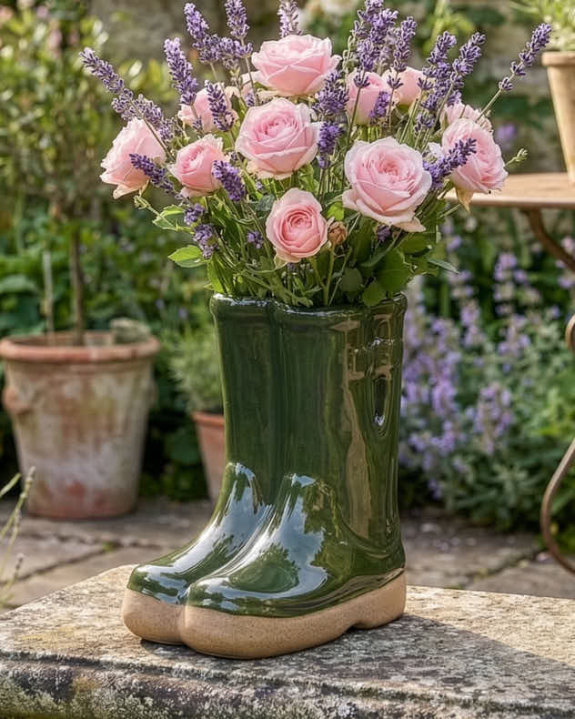 Small Rainbow Wellington Boot Planter Collection - Image 3