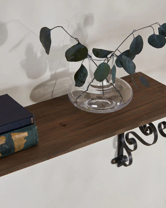 Rustic Pine Shelf with Brackets - Image 5
