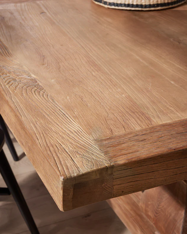 Reclaimed Elm Refectory Dining Table - Image 4