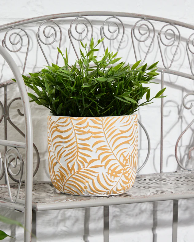 Selva Yellow Leaf Print Planters - Image 4