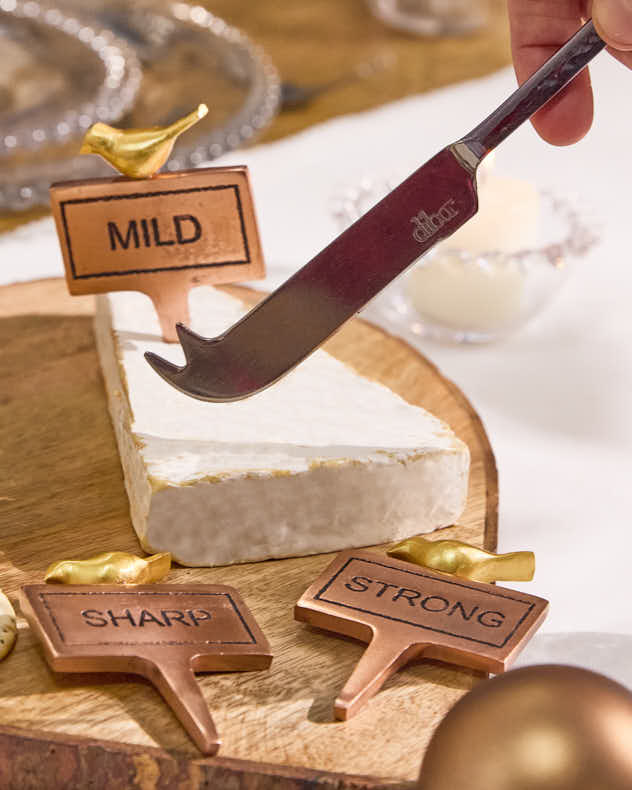 Set of 4 Cheese Markers & Knife - Image 3