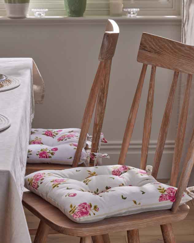 Set of 4 Helmsley Blush Seat Pads - Image 3