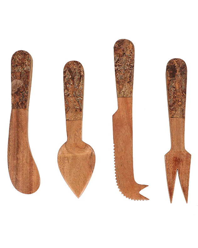 Set of Four Wooden Cheese Knives - Image 5