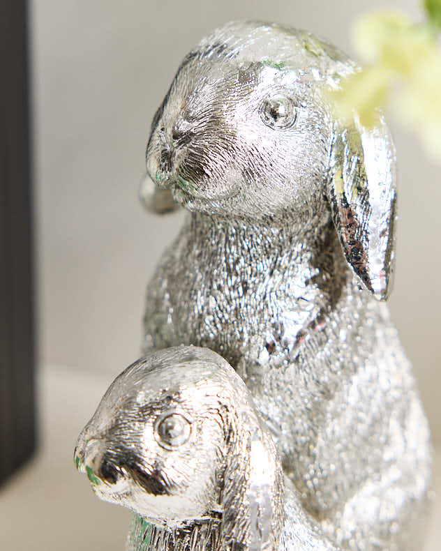 Silver Rabbits Ornament - Image 3