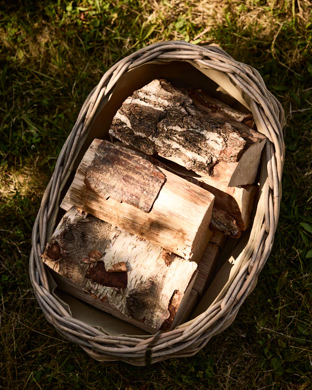 Boat Shaped Rattan Log Basket - Image 2