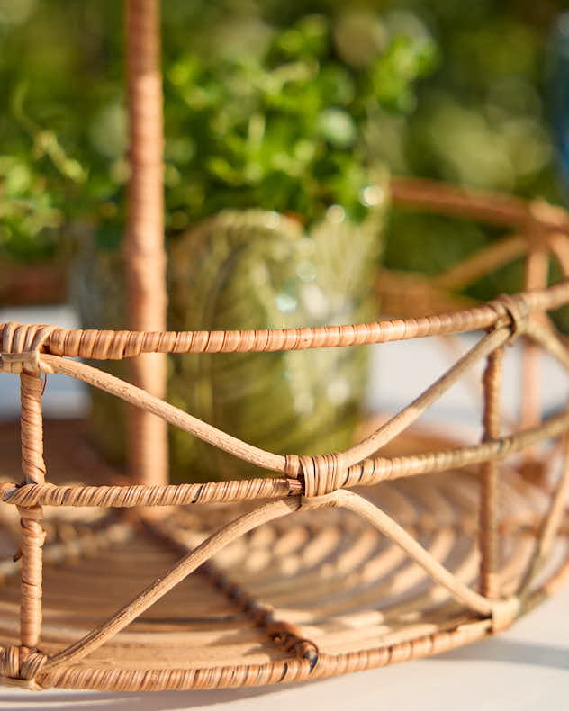Three Tier Rattan Storage Tower - Image 2