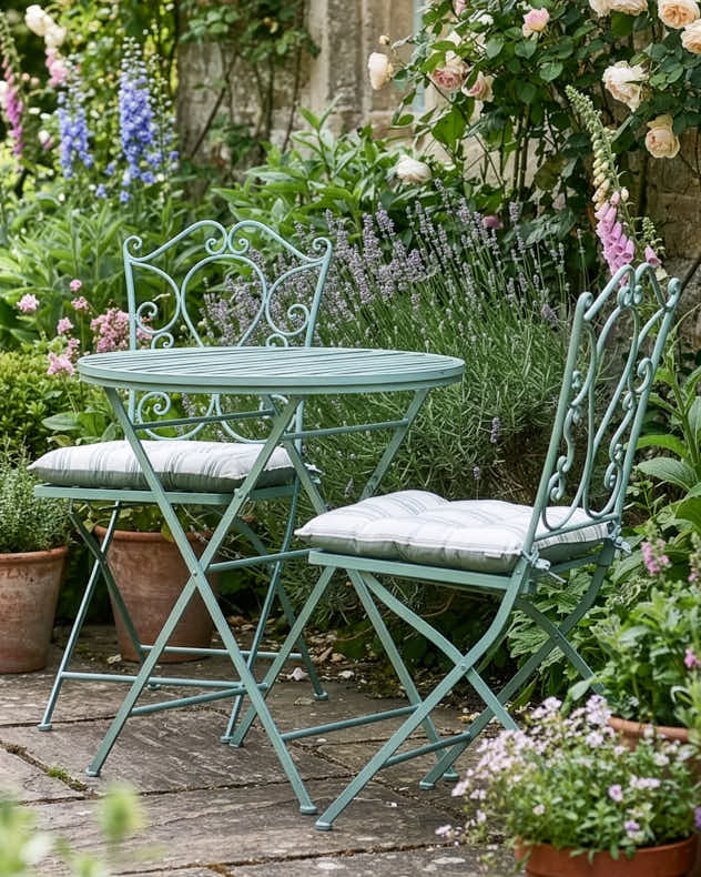 Green Scrolled 3 Piece Bistro Set - Image 3