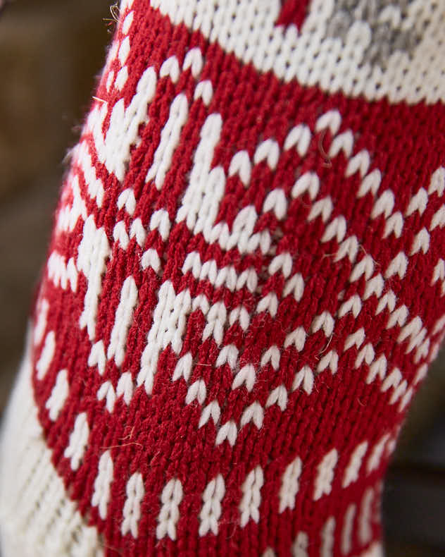 Traditional Fair Isle Knitted Stocking - Image 3