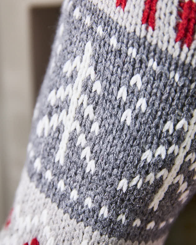 Traditional Fair Isle Knitted Stocking - Image 5