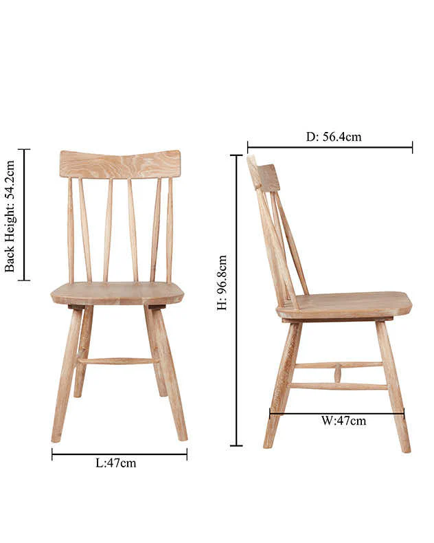 Set of 2 Turner Spindle Back Chairs - Image 5