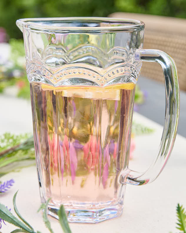 Vela Beaded Glass Serving Pitcher