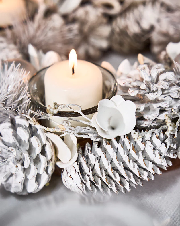 White Christmas Tealight Centrepiece - Image 2