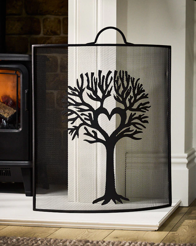 Woodland Curved Black Fire Screen - Image 3