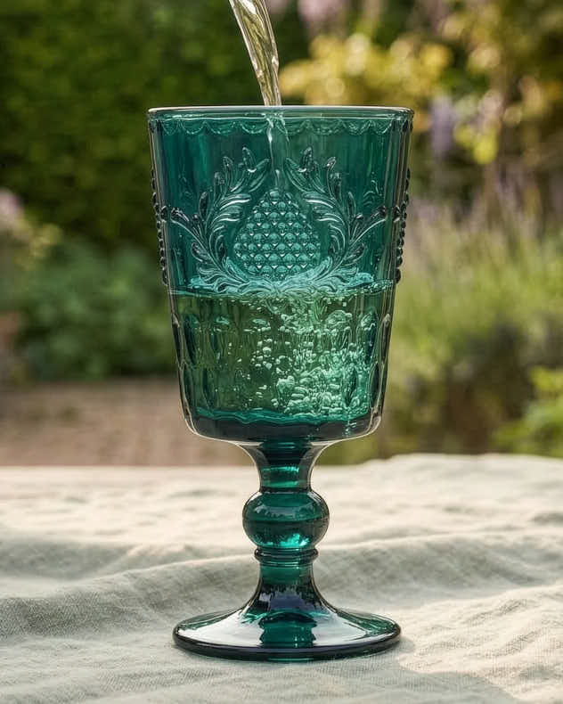 Zafra Teal Wine Glass - Image 6
